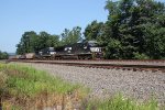 NS 3680 takes train 592 east with hoppers full of coal
